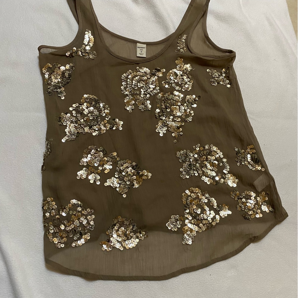 OLD NAVY sheer sequence top